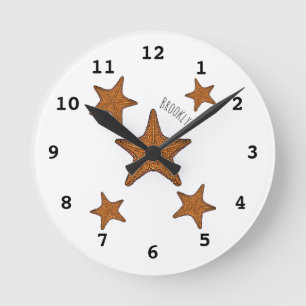 Horloge Ronde Illustration de dessin de Starfish