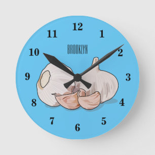 Horloge Ronde Illustration de dessin sur l'ail