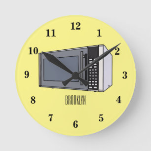 Horloge Ronde Illustration de dessin sur micro-ondes