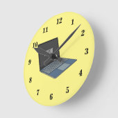 Horloge Ronde Illustration de dessin sur ordinateur portable (Angle)