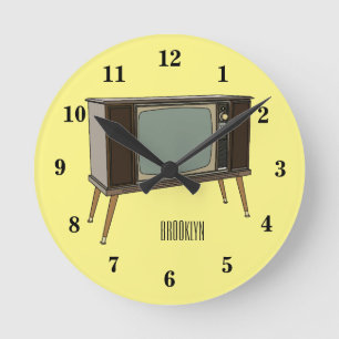 Horloge Ronde Illustration de dessin télévisé