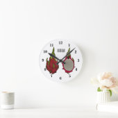 Horloge Ronde Illustration de dragon fruit (Maison)