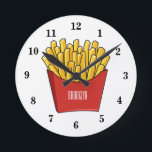 Horloge Ronde Illustration de frites<br><div class="desc">Illustration de frites</div>