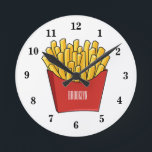 Horloge Ronde Illustration de frites<br><div class="desc">Illustration de frites</div>
