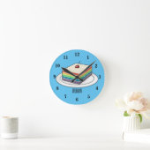 Horloge Ronde Illustration de gâteau arc-en-ciel (Maison)