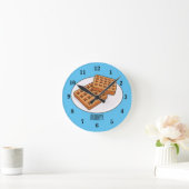 Horloge Ronde Illustration de gaufre (Maison)