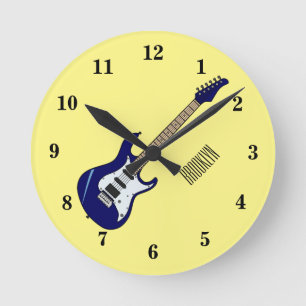 Horloge Ronde Illustration de guitare électrique