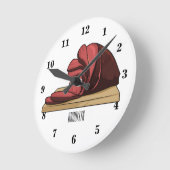 Horloge Ronde Illustration de jambon (Angle)