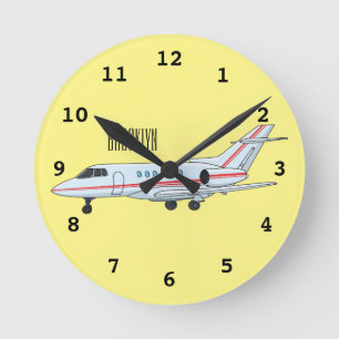 Horloge Ronde Illustration de jet privé