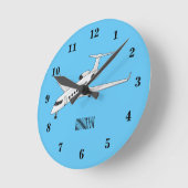 Horloge Ronde Illustration de jet privé (Angle)