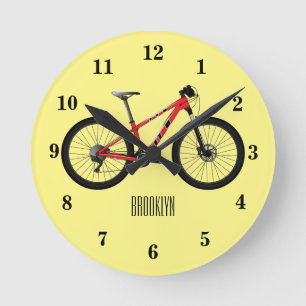 Horloge Ronde Illustration de la bande dessinée de vélo