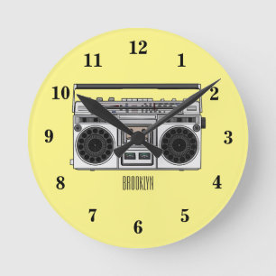 Horloge Ronde Illustration de la bande dessinée radio