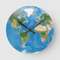 Illustration de la carte topographique du monde Te