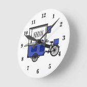 Horloge Ronde Illustration de la charrette alimentaire (Angle)