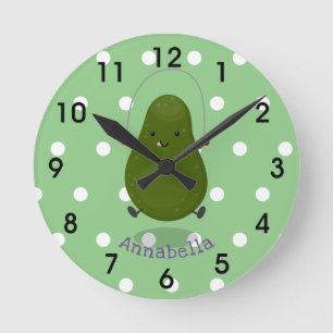 Horloge Ronde Illustration de la corde à sauter à l'avocat migno