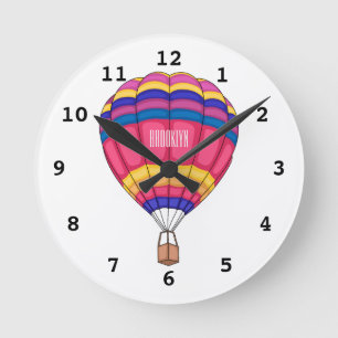 Horloge Ronde Illustration de la montgolfière