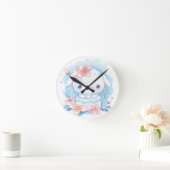 Horloge Ronde Illustration de lapin chibi mignon (Maison)