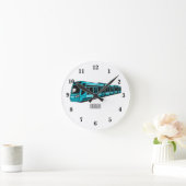 Horloge Ronde Illustration de locomotive électrique (Maison)
