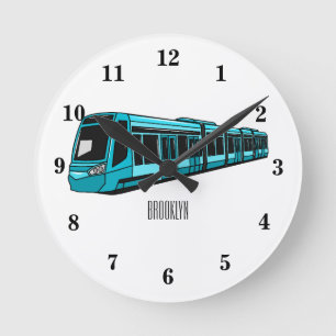Horloge Ronde Illustration de locomotive électrique