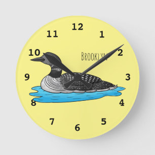 Horloge Ronde Illustration de Loon bird