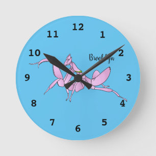 Horloge Ronde Illustration de l'orchidée mante