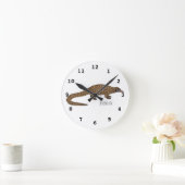 Horloge Ronde Illustration de pangolin à queue longue (Maison)
