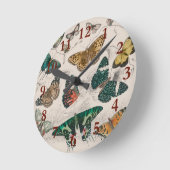 Horloge Ronde Illustration de papillon antique : 1820 Orfèvre (Angle)