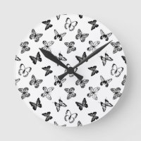 Illustration de papillon noir et blanc Blanc
