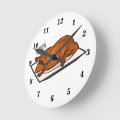 Horloge Ronde Illustration de Peking duck (Angle)