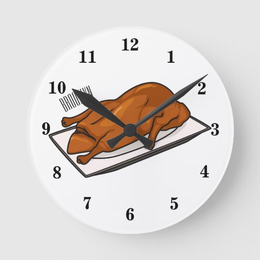Horloge Ronde Illustration de Peking duck (Recto)