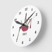 Horloge Ronde Illustration de pipes (Angle)