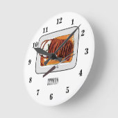 Horloge Ronde Illustration de poitrine de dinde rôtie (Angle)