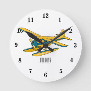 Horloge Ronde Illustration d'hydravion
