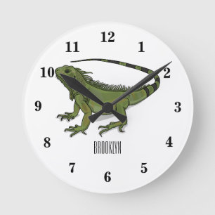Horloge Ronde Illustration d'Iguana