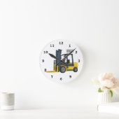 Horloge Ronde Illustration du chariot élévateur (Maison)