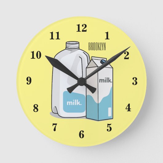 Horloge Ronde Illustration du lait (Recto)