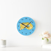 Horloge Ronde Illustration du serpent python birman (Maison)
