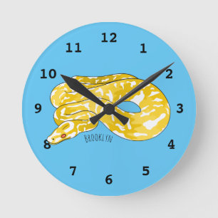 Horloge Ronde Illustration du serpent python birman