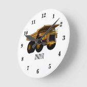 Horloge Ronde Illustration d'un camion à grande échelle (Angle)