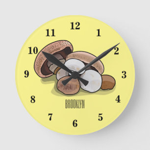 Horloge Ronde Illustration d'un champignon