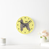 Horloge Ronde Illustration d'un chien hound afghan (Maison)