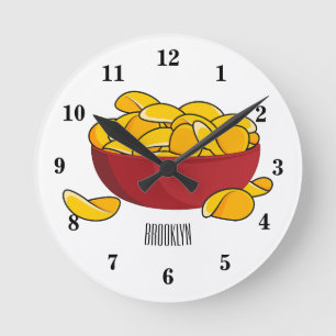 Horloge Ronde Illustration d'une puce de pomme de terre