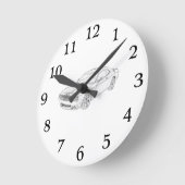 Horloge Ronde Illustration noire et blanche de challengeur de (Angle)