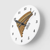 Horloge Ronde Illustration Pan flûte / panpipes (Angle)