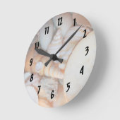 Horloge Ronde image de coquillages de floride beaucoup de coquil (Angle)