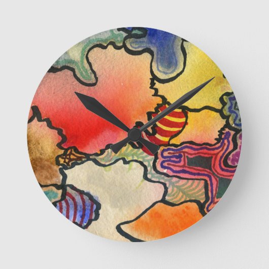 Horloge Ronde Image libre du cool abstrait et des cellules de co (Recto)