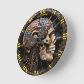 Horloge Ronde Imaginaire Cute Steampunk Open Cerveau (Angle)