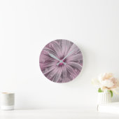 Horloge Ronde Imaginaire Fleur Plum Abstrait Flore Fractal Art (Maison)