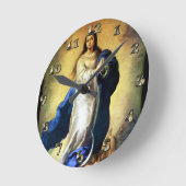 Horloge Ronde Immaculate Conception of Virgin Mary - Murillo (Angle)