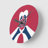 Horloge Ronde Impression Abstraite E.T. (Angle)